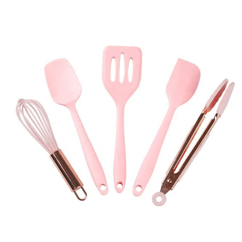 

Silicone mini kitchen utensils / mini cooking tools for kids, Pink, light green, black, grey, navy