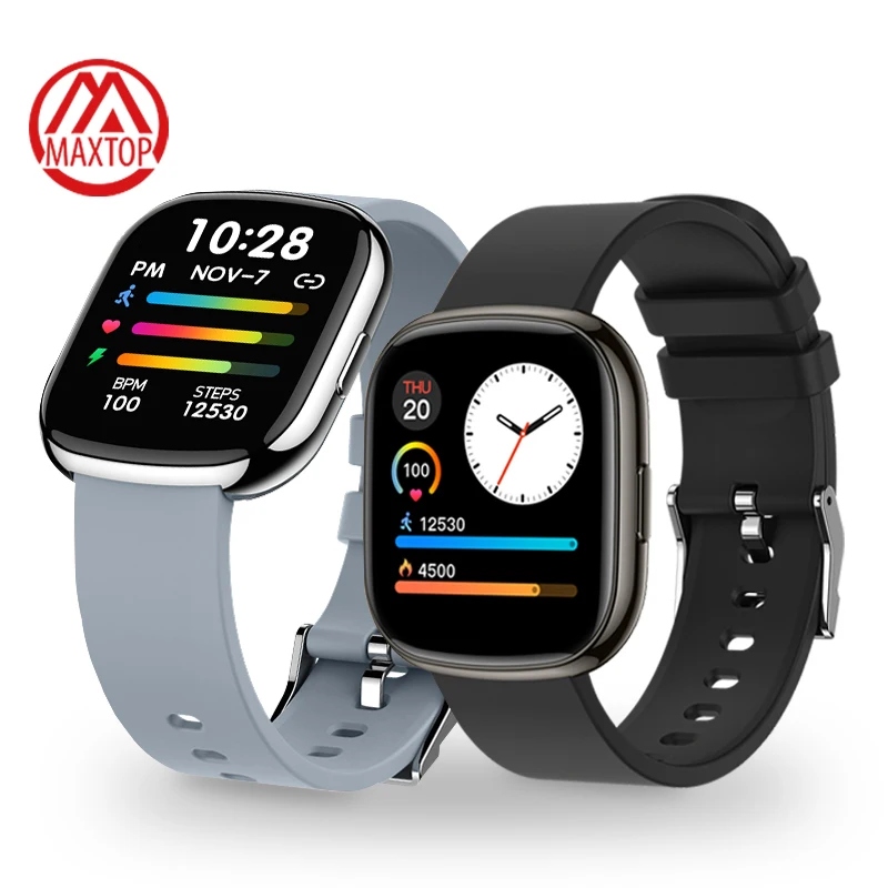 

Maxtop 2022 New Arrivals Full Touch Ip68 Waterproof Sport Fitness Bracelet Watches Android Fashion Reloj Smart Watch, Customized colors