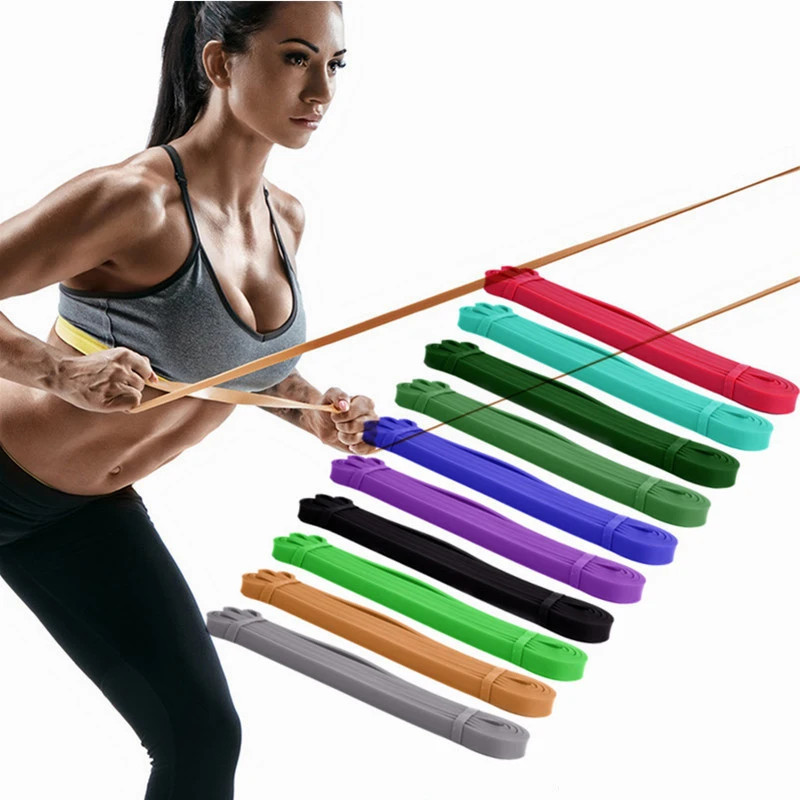 

Yoga fitness strength training aid pull up assist belt 208cm multi-purpose exercise stretch resistance bands with custom logo