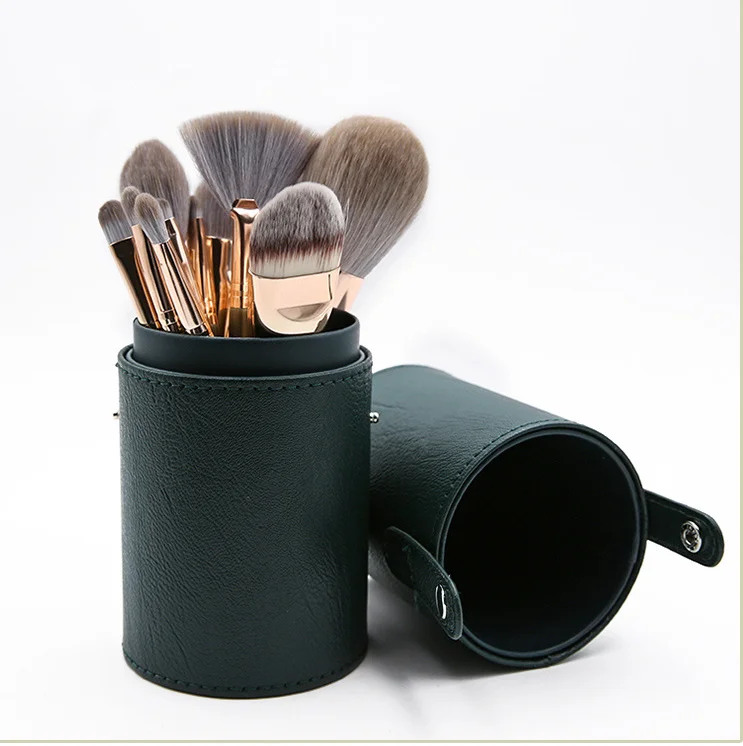 

Women Gifts 14 Pcs Green Makeup Brushes Sets Cosmetic Powder Foundation Soft Brush Beauty Makeup Tools