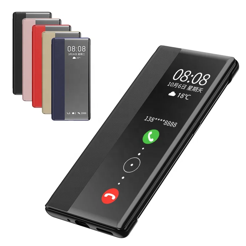 

2020 New Arrival Phone Case Smart Mirror Mobile View Window Protection Case Cellphone Cases Cover Shell For Huawei Mate 30