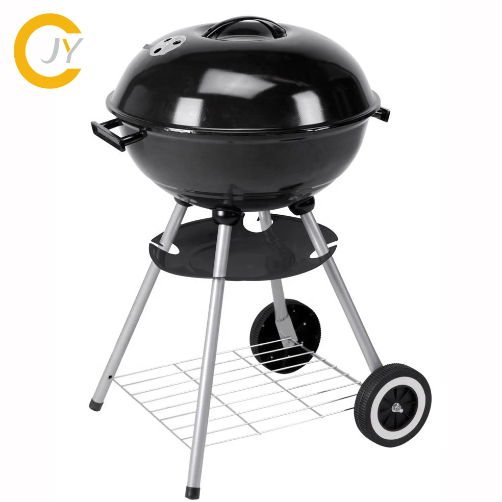 

Family Camping DIY Cooking Barbecue Portable Trolley Charcoal Smoker Grill for backyard