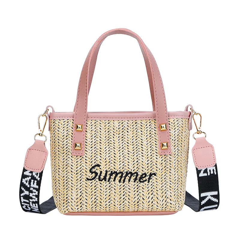 

Fashion handbags summer 2021 starw knit bag straw beach bag, 4 colors