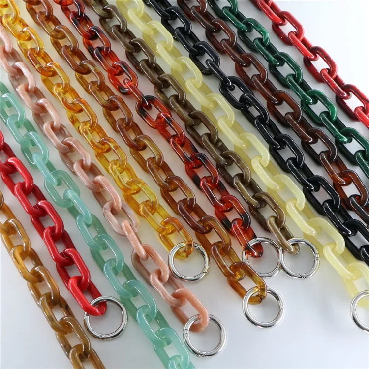 

2020 fashion wholesale very thick big acrylic chain link accessories organizer resin chain, Sotck more than 10