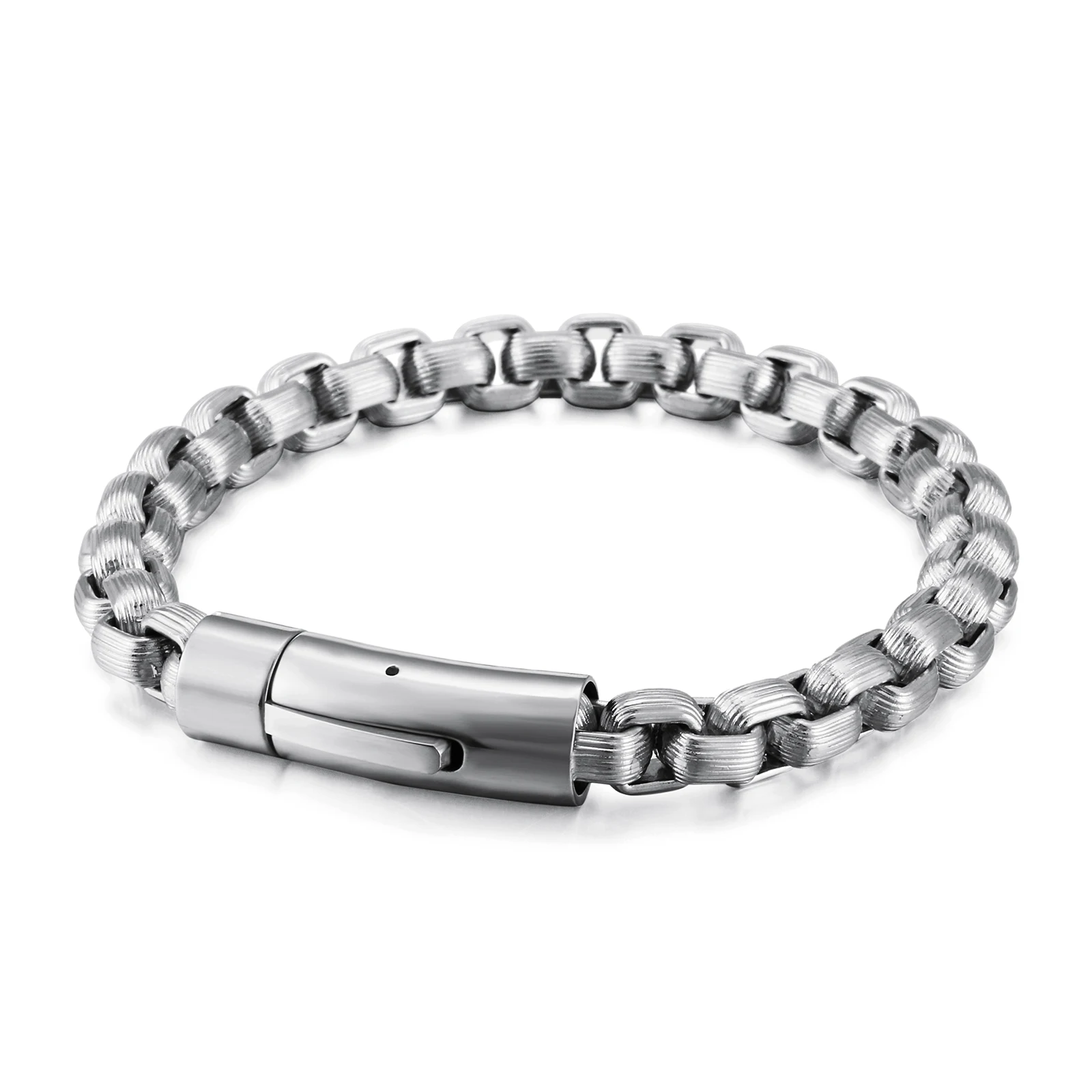 

KALEN fashion simple bracelet stainless box chain men