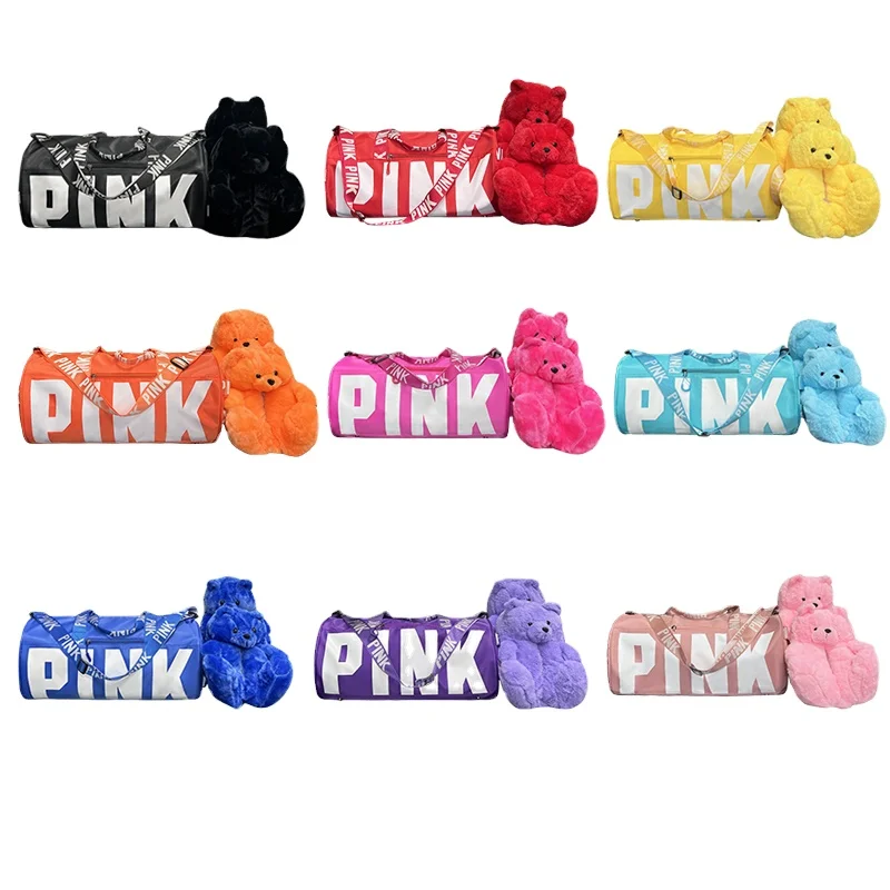 

2022 Vendor Indoor Flat Fur Women's Slippers Wholesale Plush New Slippers House Kids Teddy Bear Slippers for Women Girls Men