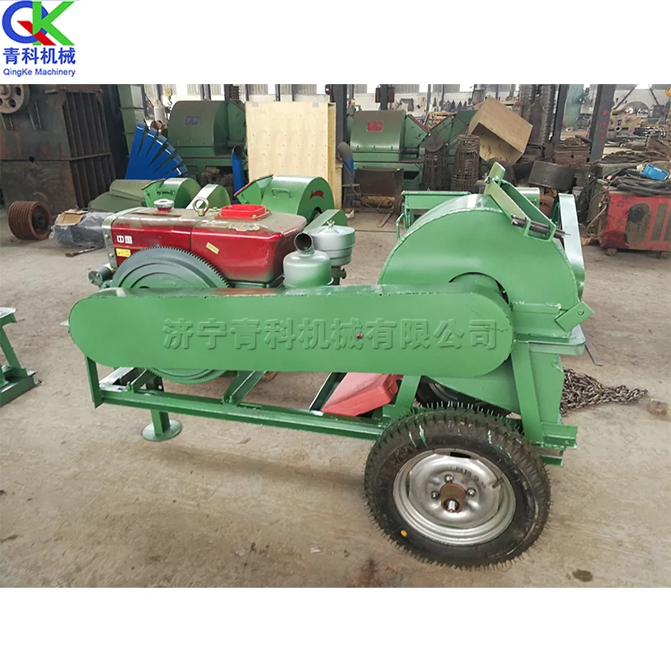 self feeding Single Shaft 40hp diesel electric engine wood Waste Pallet Tree Timber chipper  Recycling branch shredde Machine