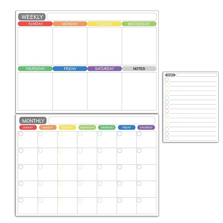 

Magnet Whiteboard Weekly Planner Magnetic Dry Erase Monthly Calendar For Refrigerator, Cmyk off-set printing