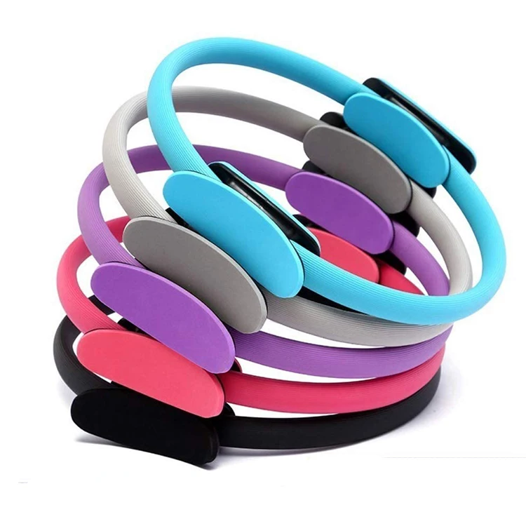 

Double Handle Yoga Fitness Circle pilates ring, Purple, pink, black, blue, gray