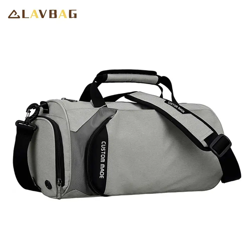 

Duffelbag shoe compartment smell proof mens sports waterproof custom travel bags spend the night canvas large duffle bag, Gray,white,black,blue or customized color