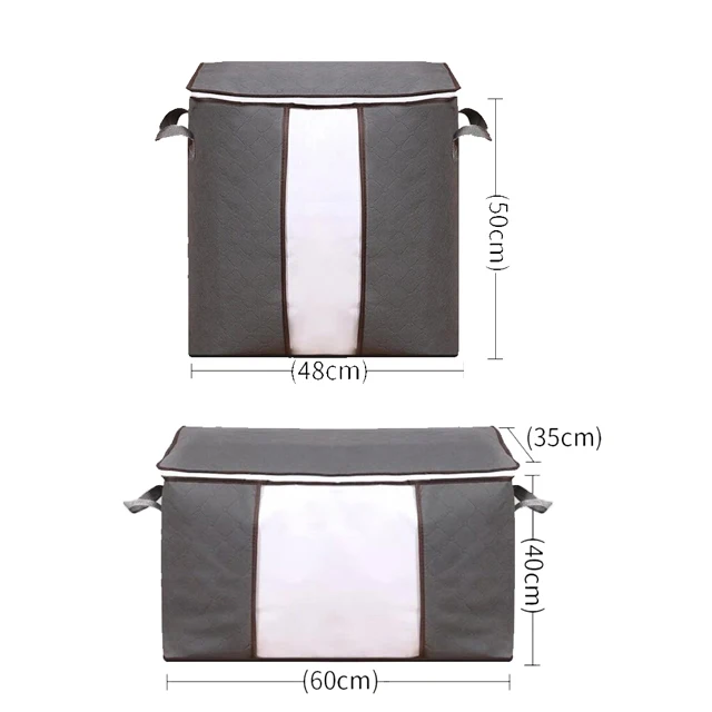 

Cheap Price Foldable Thicken Non-Woven Canvas Fabric Clothes Quilt Storage Bag Organizer