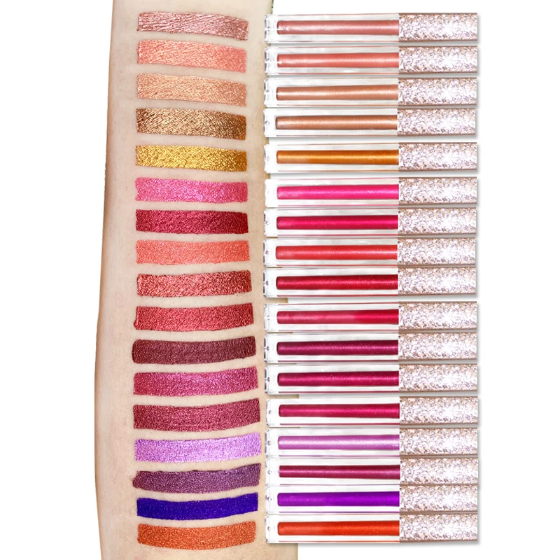 

Metallic Diamond Liquid Glitter Shimmer Lipstick Nonstick Cup Makeup Lip Gloss Lip Cream