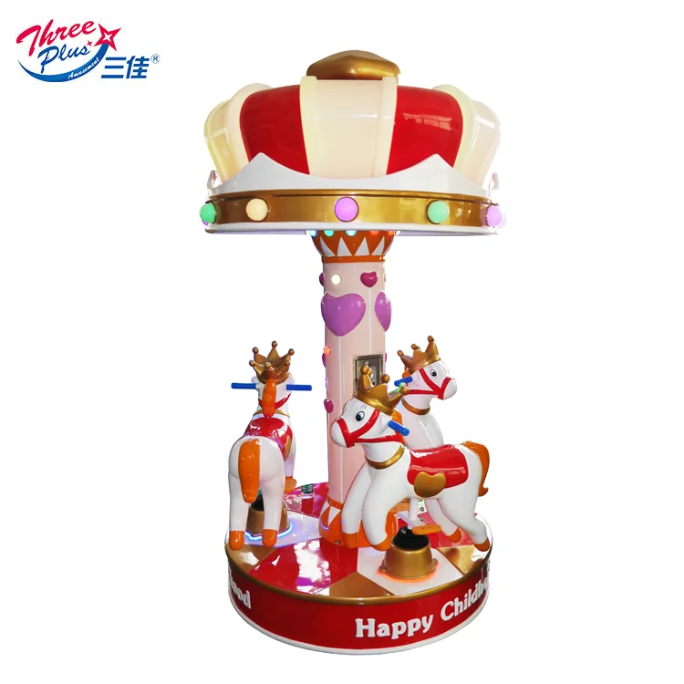 Threeplus Coin Operated Merry Go Round Carousel Cavalo De Carrossel for Sale