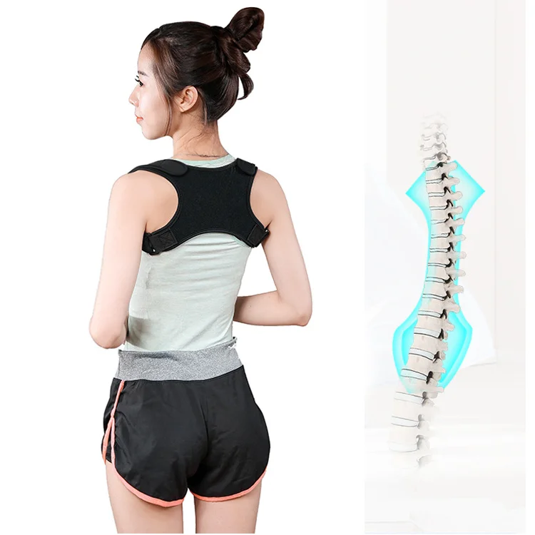 

Hot sale Breathable Adjustable Back Pain Relief Corrector Back Posture Corrective Brace, Black