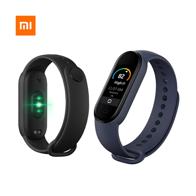 

Silicon Smart Bracelet Watch Smartwatch Spo2 Versao Global Version Low Price Xiaom Xiomi 5xiaomi Mi Band 5 Xiaomi, Black