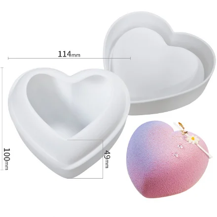 

LOVE'N LV543X Love mousse cake diy handmade sharp corner heart chocolate baking silicone mold