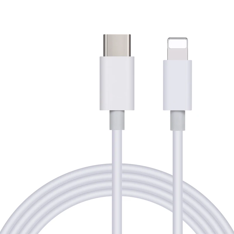 

High Quality PD 18W USB-C To 8P Fast Charging And Data Usb Charger Cable For iPhone 11 12 Pro Max, White