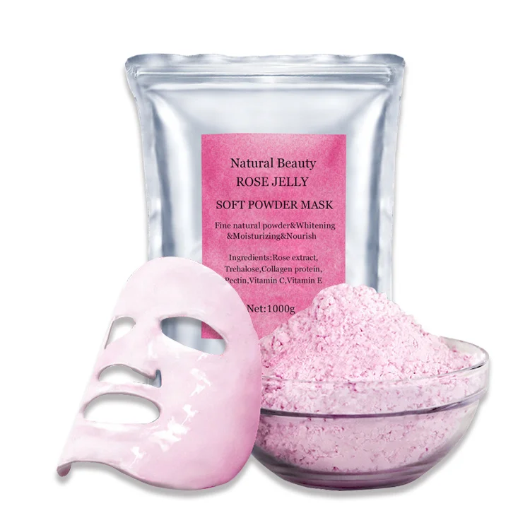 Private Label Korean Natural Rose Petal Pink Face Jelly Whitening Peel