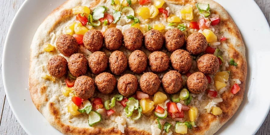 Golden koftas floating in vibrant curry sauce