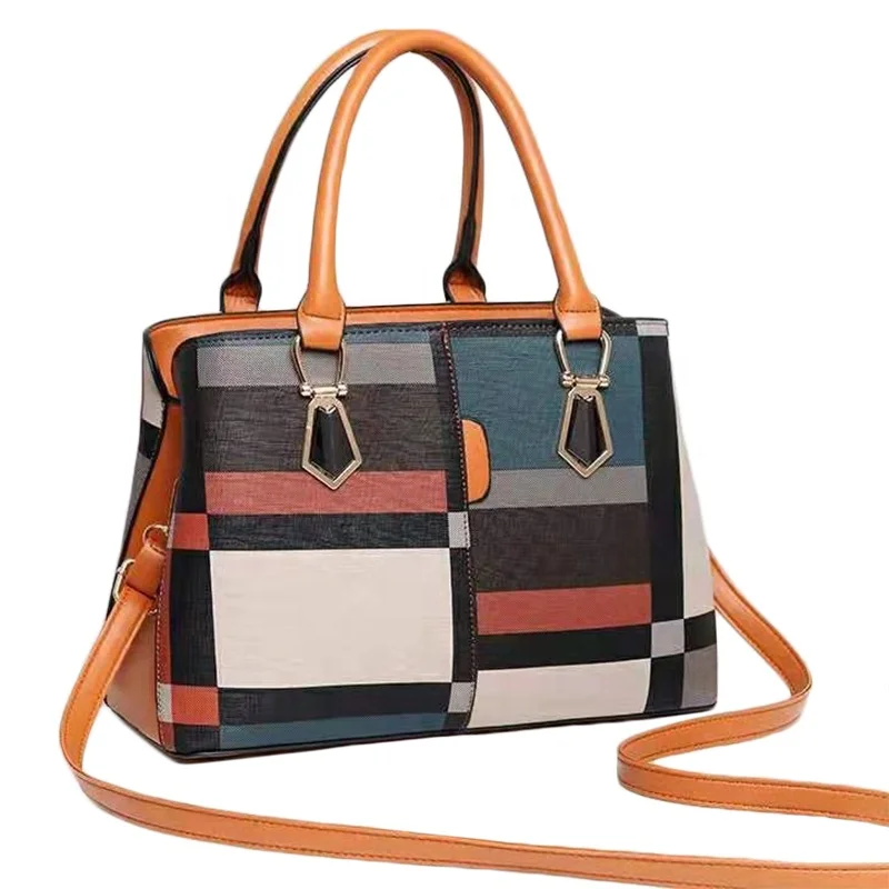 

2020 Elegant Fashion Designer Plaid Luxury Toto Hand Bags For Lady, Black, red, brown