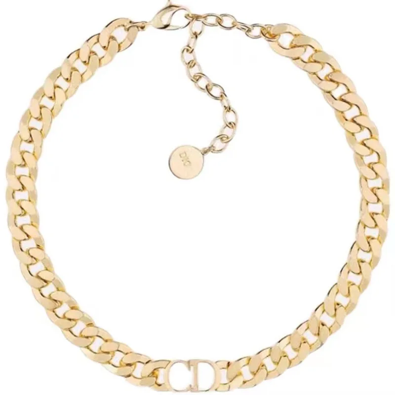 

New Arrival Brand Designer Jewelry Cuban Link Chain Luxury Letter Pendant Necklace For Women Jewelry Making
