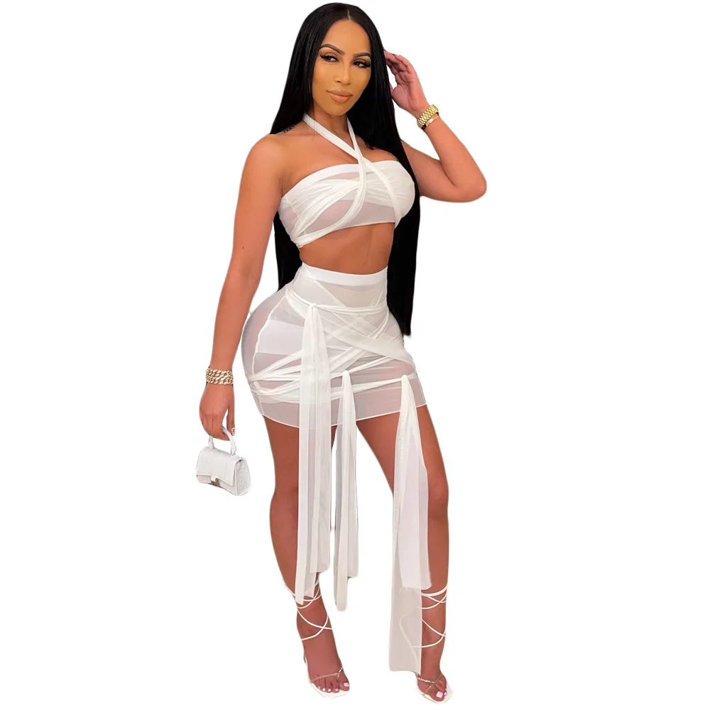 

Stock Hot Sale 2021 women summer print sexy dresses ladies clothing casual beach tie dye halter backless mini dress