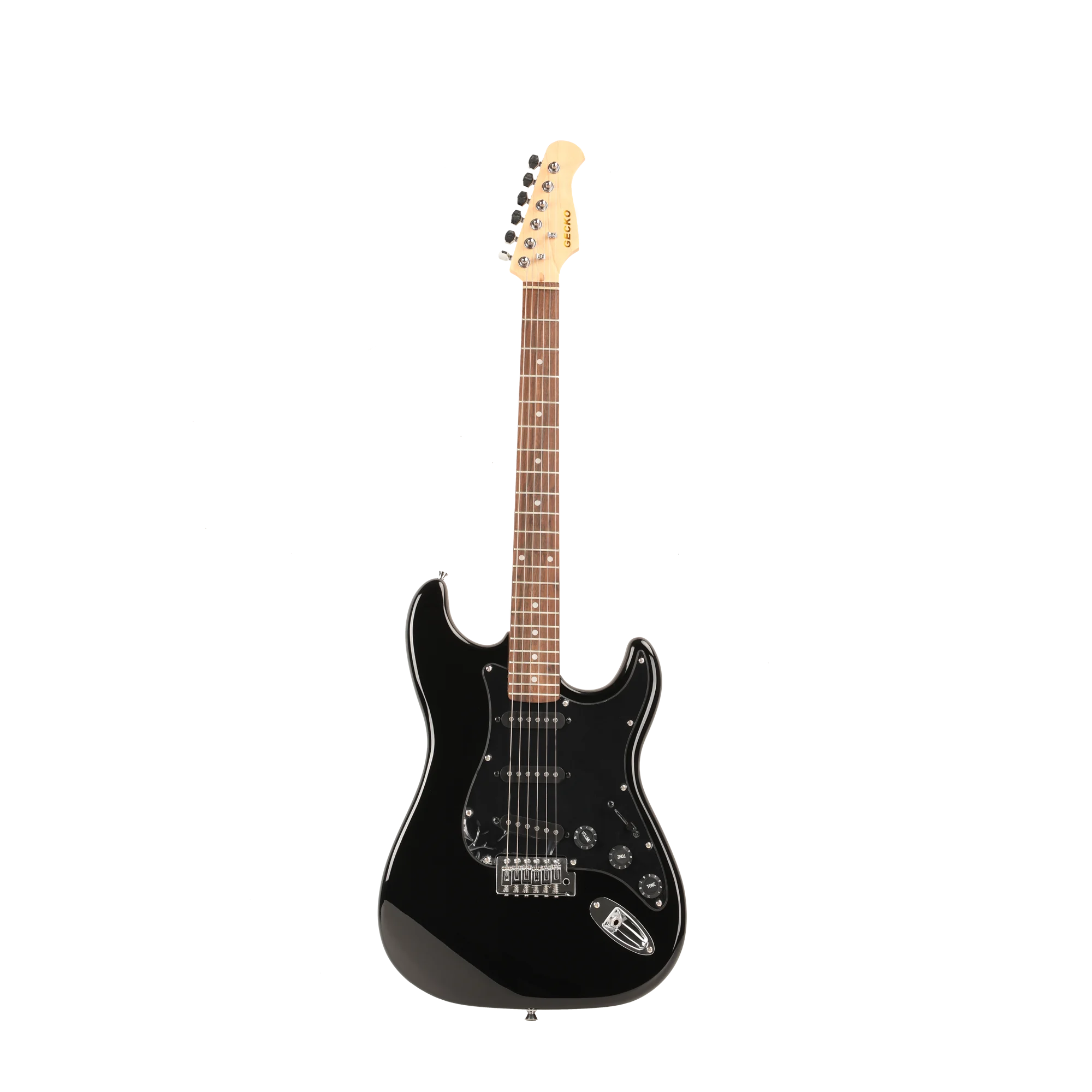 

Gecko factory price wholesale electric guitar support customization is on sale, Gloss finish, black