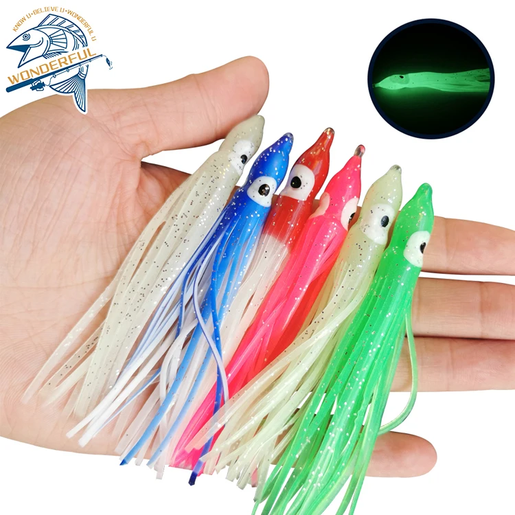 

12cm PVC Artificial Bionic Colorful Saltwater Sea Fishing Octopus Skirt Soft Squid Bait Lures