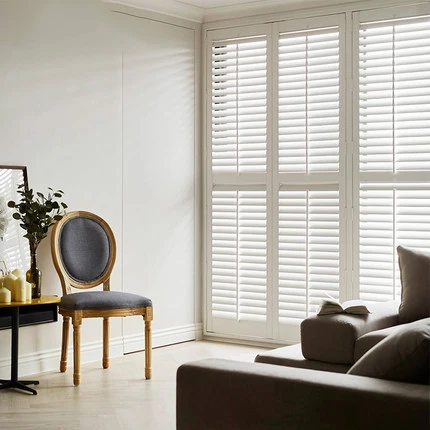 现代品质美式铝合金平开窗百叶窗