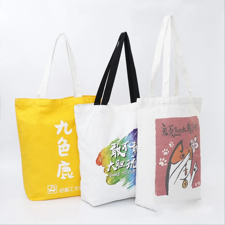 

Custom Retails Cotton Canvas Shopping Bag Reusable And Eco-friendly Canvas tote bag, Customized color