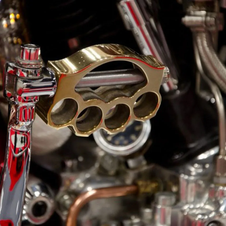 New "brassknucks" Foot Pegs Motorcycle Brass Foot Pegs For Harley Cafe