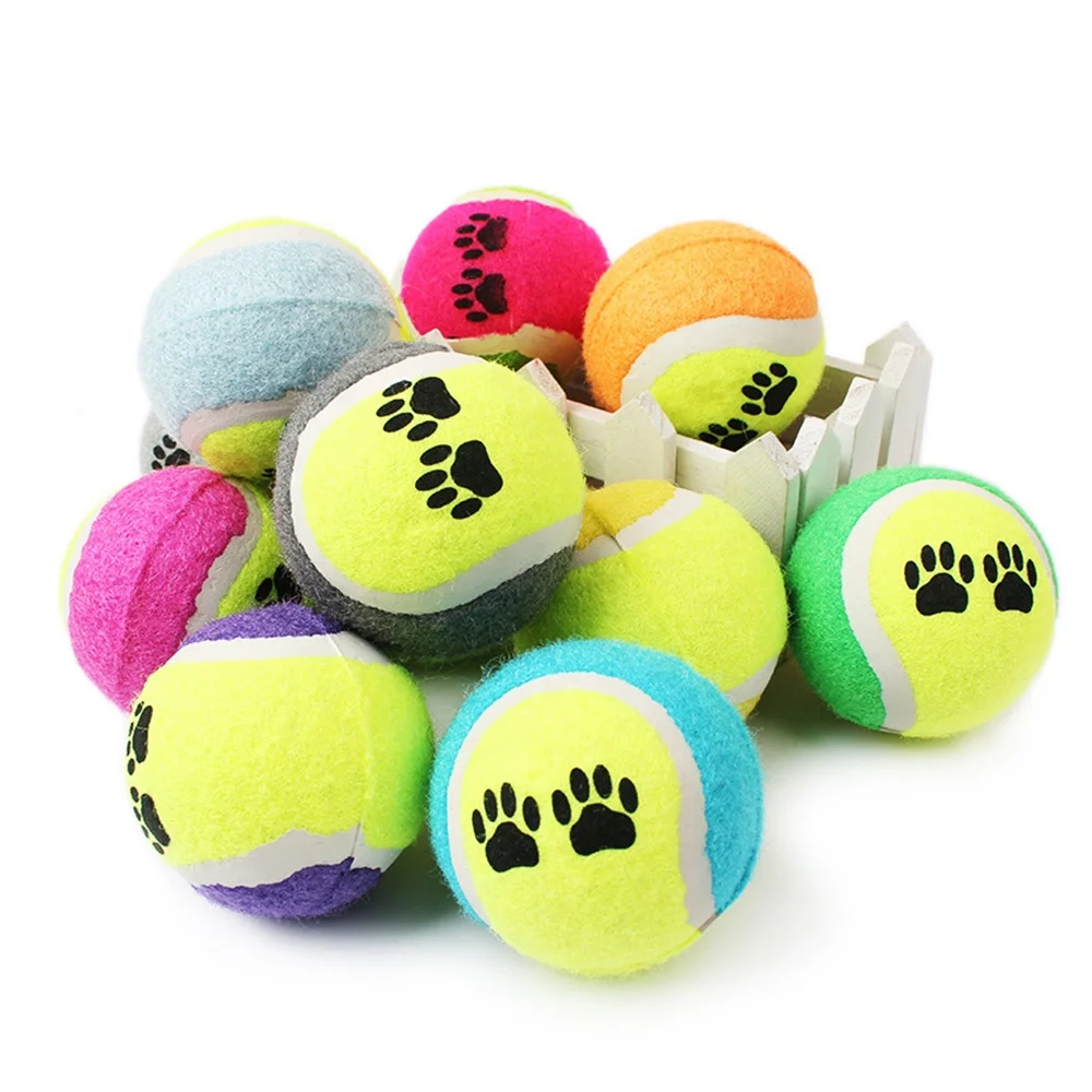 

High Quality Accessories For Pet Dog Rubber Tennis Ball Chew Toy, Red, pink, yellow, green, blue, black