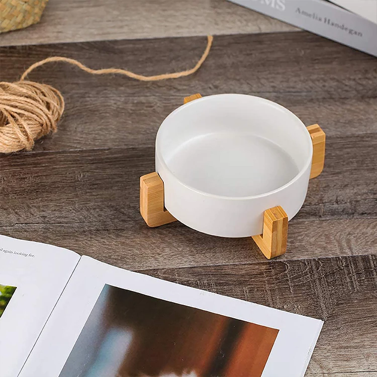

Special Design Widely Used Portable Travel Pet Bowl Ceramic Dog Round Bowl With Stand, Customized color