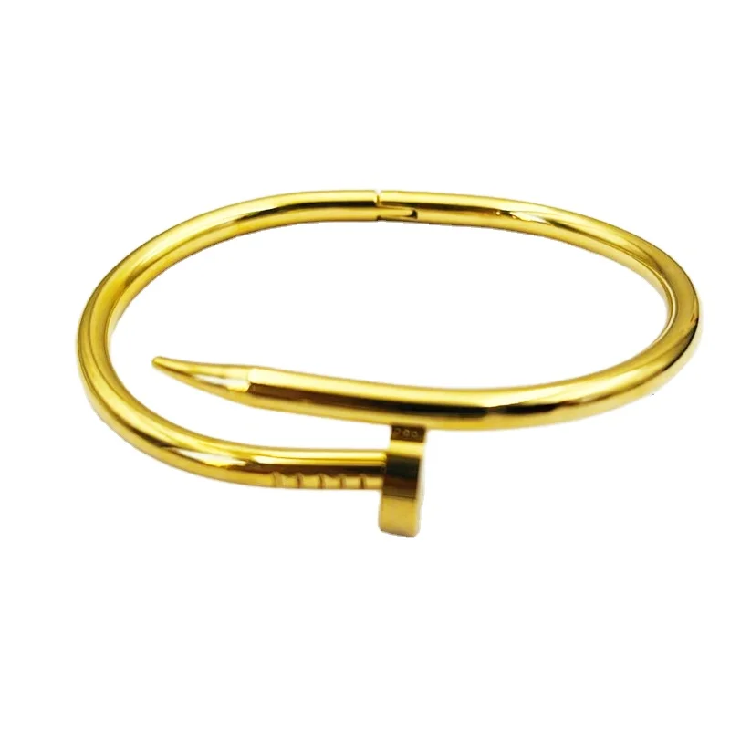 

korean products modern Classic Simple Stainless Steel Gold hawaiian gold bangles design silver bracelets and bangles