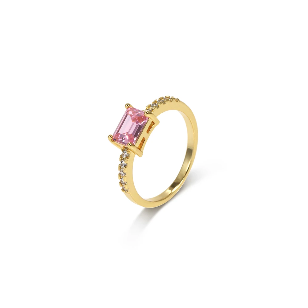 

Bling Luxury Jewelry For Women 925 Sterling Silver Rings mini pink ring