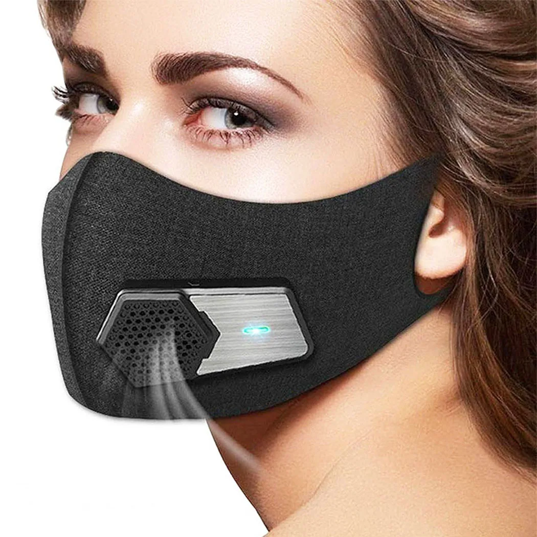 

5-Layers Filter 99% PM 2.5 Protection AirMask Smart Electric RespiratorMask For Anti-Pollution Dust Allergy Haze- Black