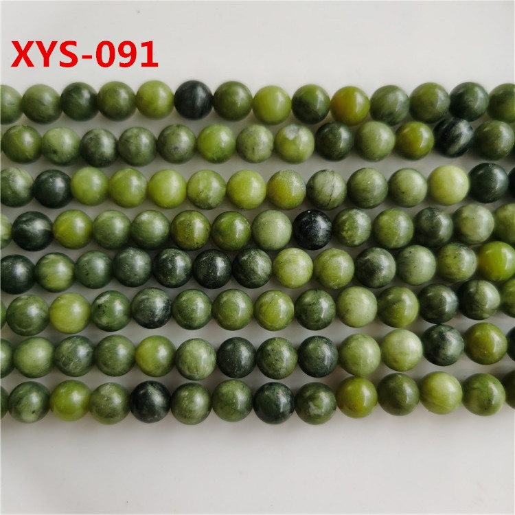 

6mm Natural Canada Jade Stone Round Loose Semi Gemstone Beads Stone