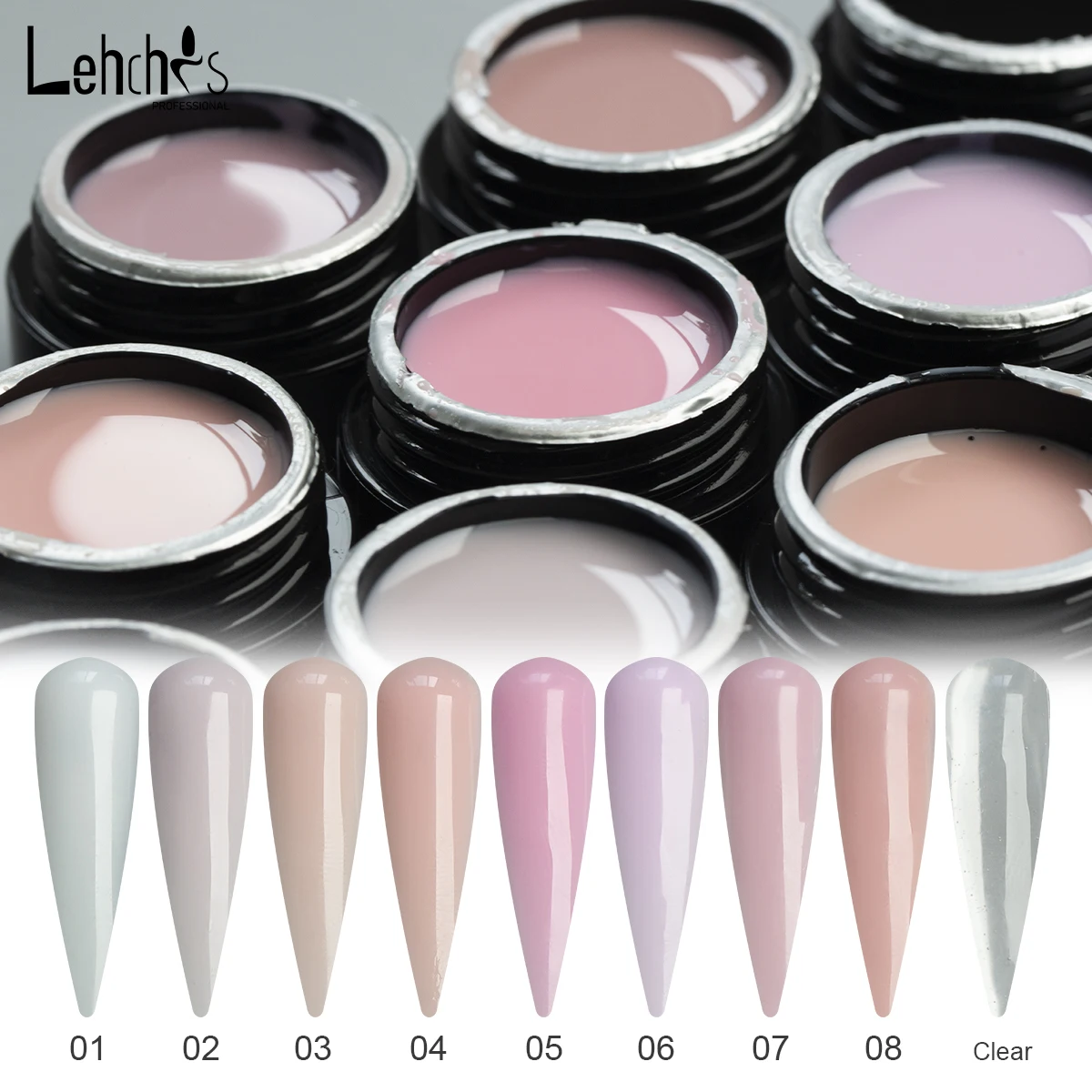 Lehchis HEMA TPO FREE 30g Soak Off UV LED High Quality Ice Milky Gel Transparent Colors Sheer Gel Jelly Gel Polish Nails