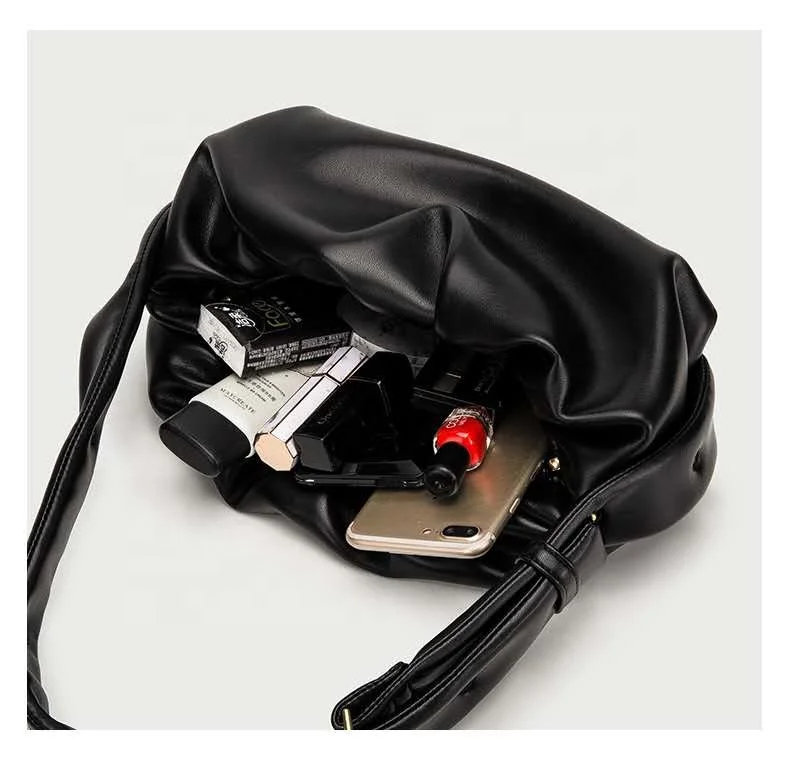 

2020 Best Quality Factory custom logo fashion women bag designer faux leather lady dumpling tote bag handbag