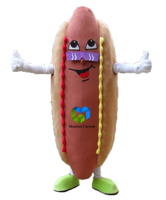 
Customized holiday amusement park adult hot dog costume 