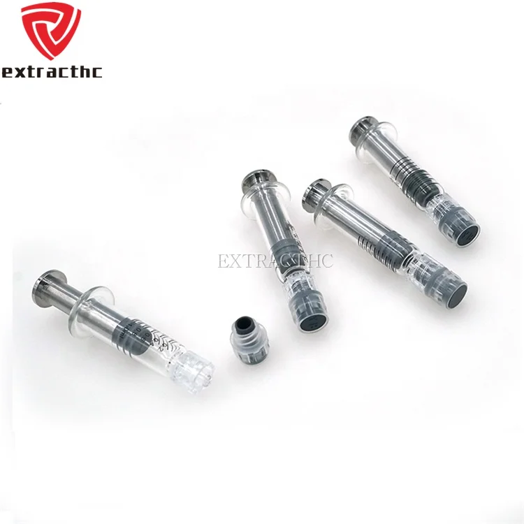 
Custom logo prefilled luer lock 1ml standard cbd oil glass syringe 