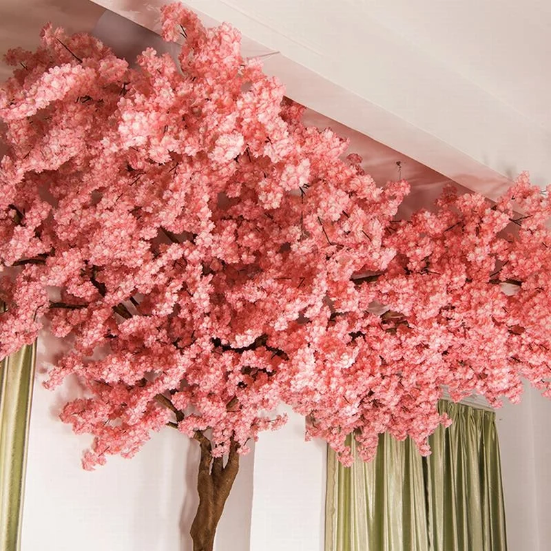 浪漫风格人造室内丝绸日本樱花花树婚礼装饰