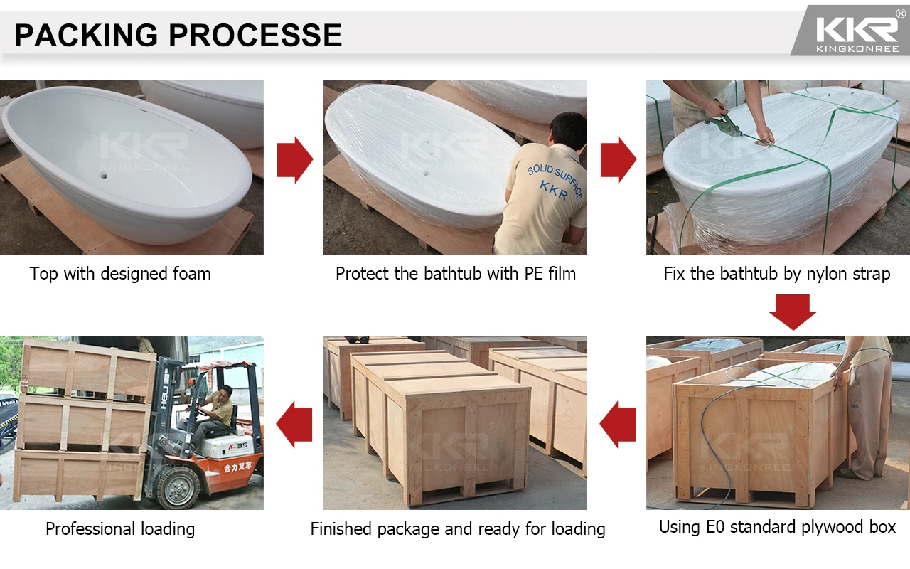 Bañera De Piedra Moderna Negra De Hormigón,Bañera Independiente De
