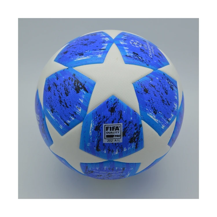 

Chinese factory high quality custom design soccer ball wholesale blue training football balls