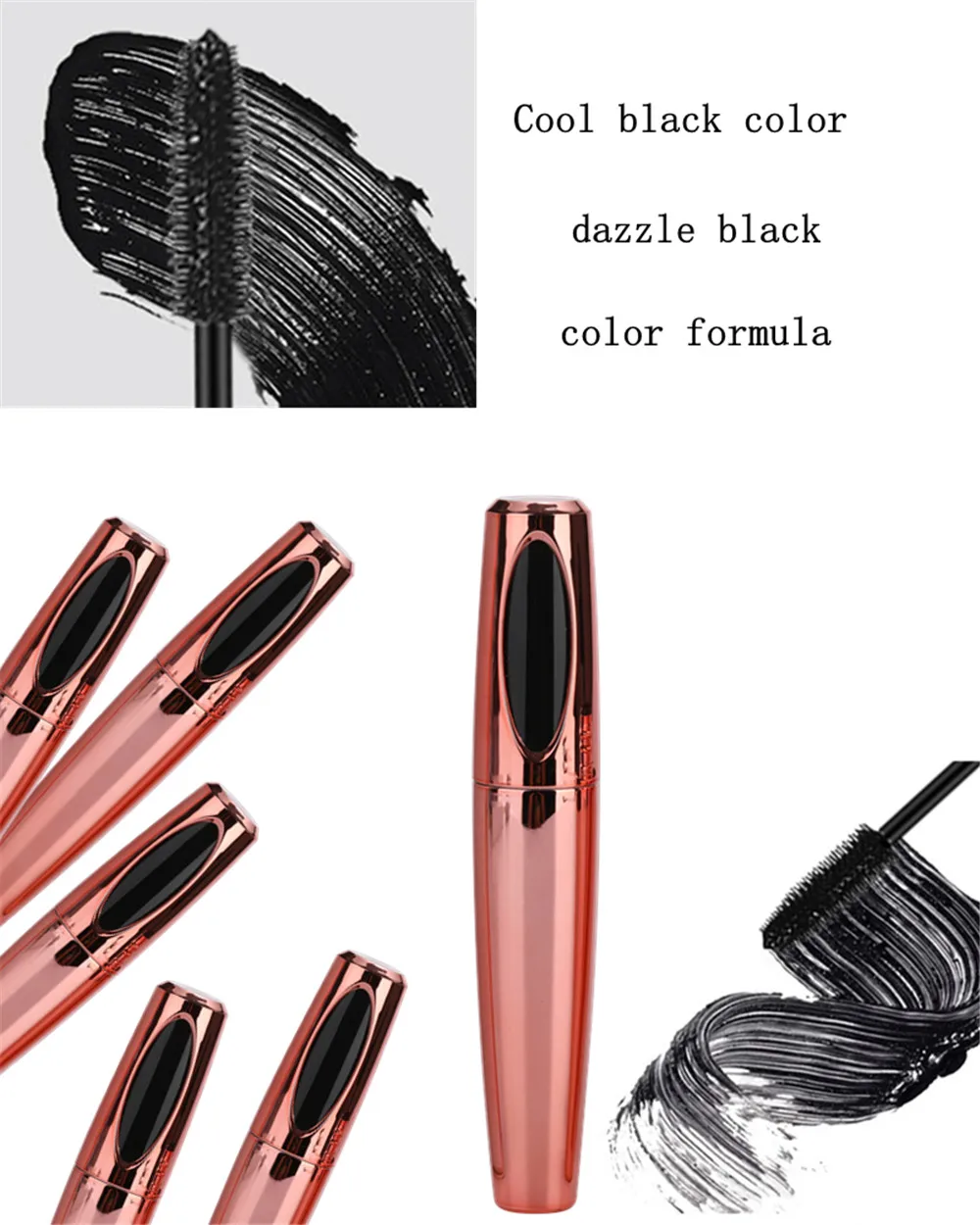 

4D silicone brush head mascara Wholesale Waterproof Non-Blooming Curling Long Lash Customized Private Label Mascara