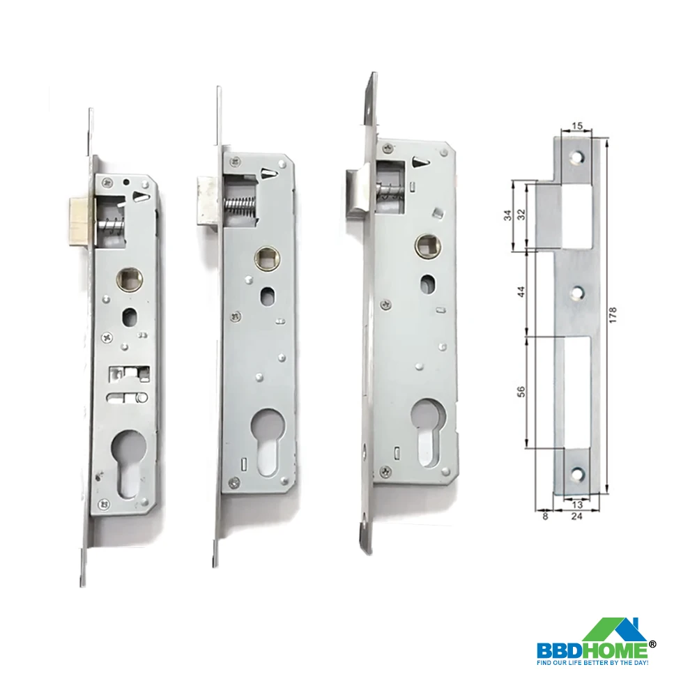 

Factory Customized PVC Door 8520 8525 8530 8535 Aluminium alloy Safety Narrow Mortise Door Lock Body