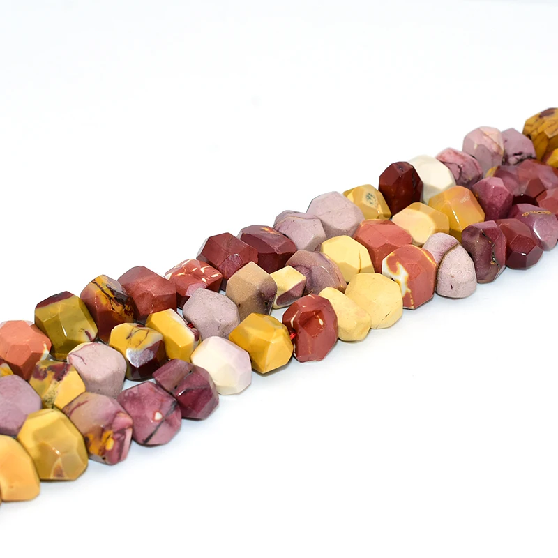 

NAPOLN Trade Insurance  Pyramid Shaped Mookaite Jasper Gemstone Beads, Multi color