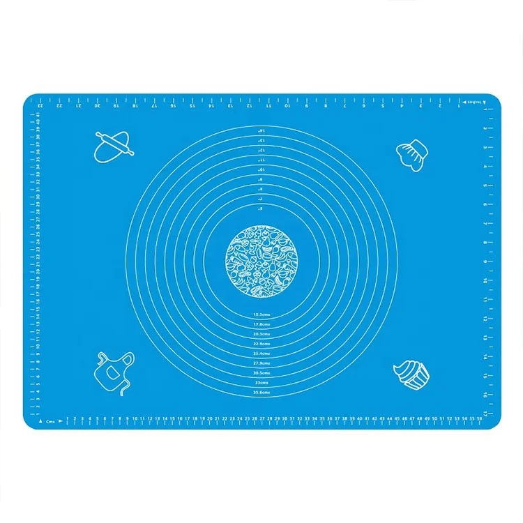 

Custom 65*45 CM Silicone Baking Mat Kneading Dough Pad Baking Pastry Rolling Mat, Blue,pink