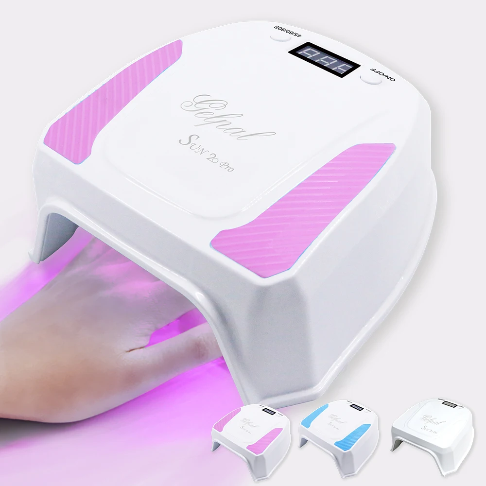 

2020 Gelpal OEM/ODM Nail Salon Equipment 72W Sun Nail UV Gel Polish Dryer Curing Lamp Rechargeable UV LED Nail Lamp, White