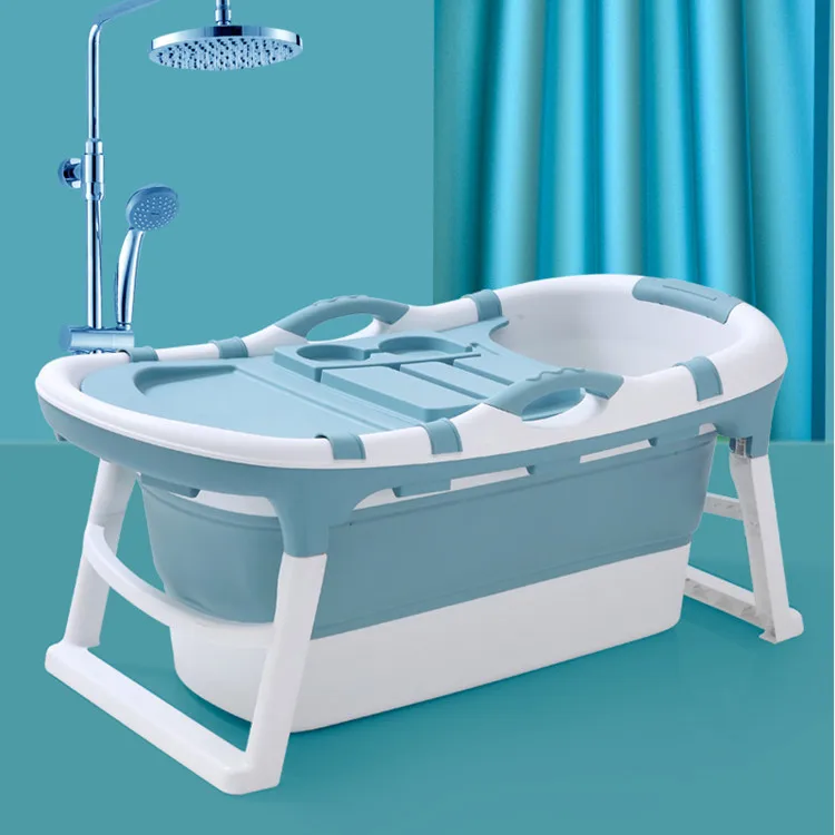 

Folding Bucket Barrel Portable Plastic Foldable Bath Tub Bathtub for Adult with lid